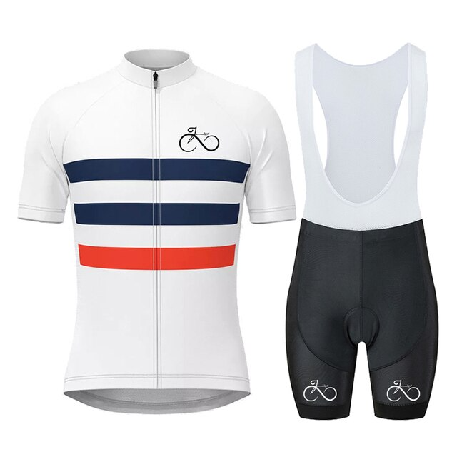 Mens cycling jersey and bib shorts set