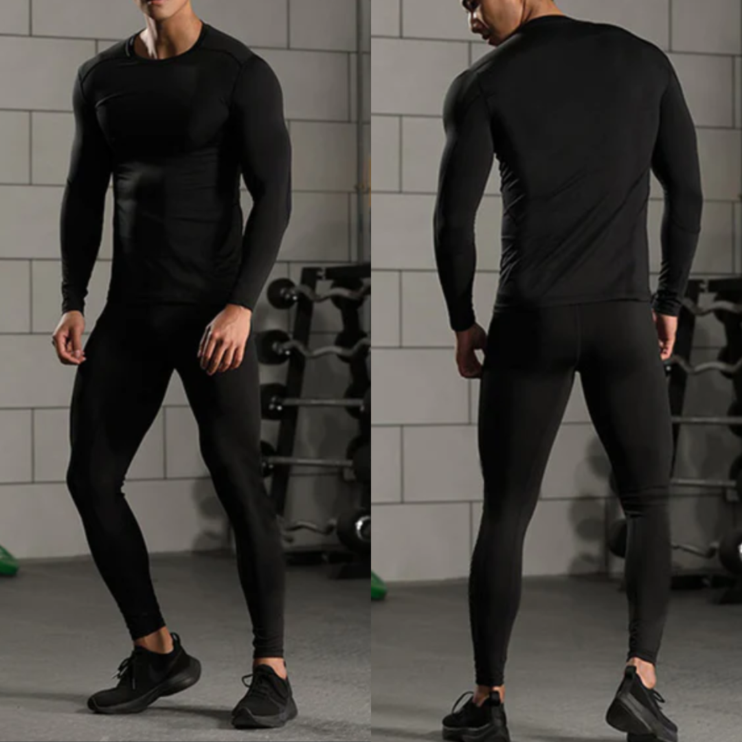 Men's Compression Skull Thermal Quick Dry Underwear T-Shirt