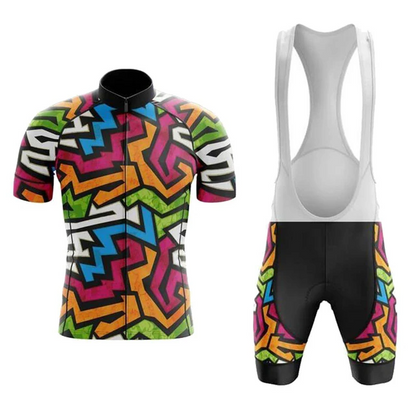 Colorful Sportswear Cycling Jersey Set (Short Sleeve x Bib Shorts)