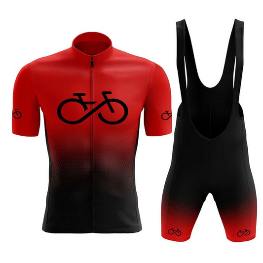 Color mixing Sportswear Cycling Jersey Set (Short Sleeve x Bib Shorts)
