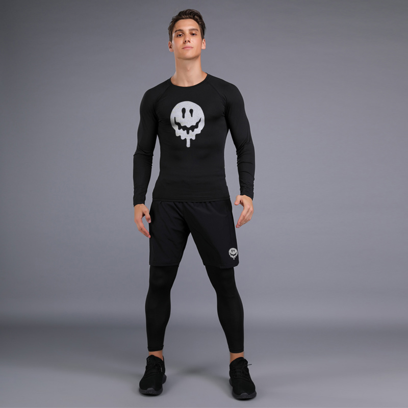 Men's Compression Smile Thermal Quick Dry Underwear T-Shirt