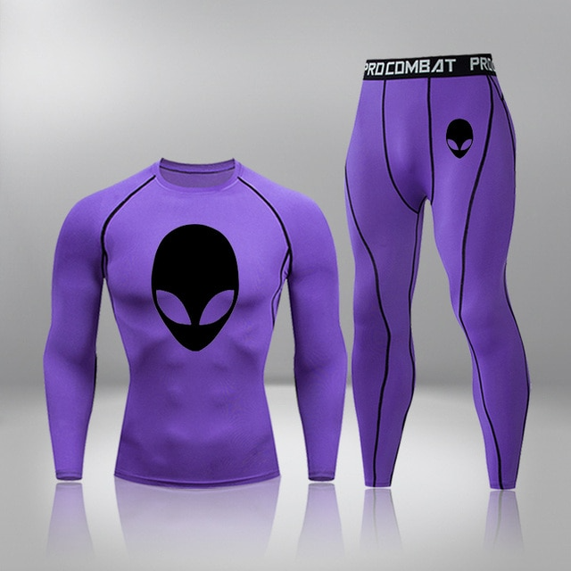 Men's Compression Alien Thermal Quick Dry Underwear Full Set