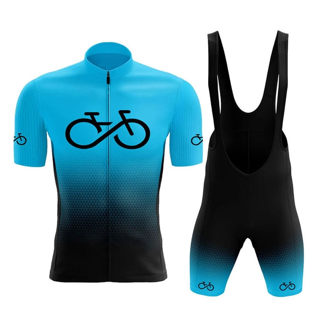 New Maillot Ciclismo Hombre Cycling Jersey Bib Shorts Set Men Short Sleeve  Cycling Set Ciclismo Clothes Bike Clothing Sports