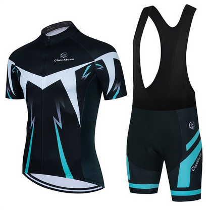 Fluorescent Sportswear Cycling Jersey Set (Short Sleeve x Bib Shorts)