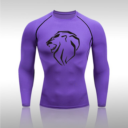 Men's Compression Lion Thermal Quick Dry Underwear T-Shirt