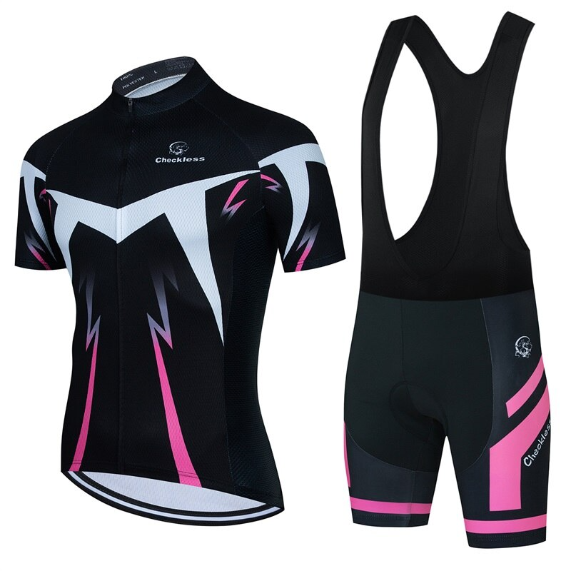 Fluorescent Sportswear Cycling Jersey Set (Short Sleeve x Bib Shorts)