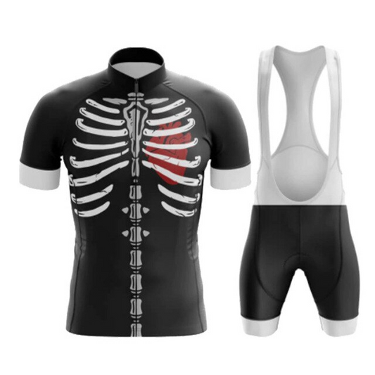 Skeleton Pattern Sportswear Cycling Jersey Set (Short Sleeve x Bib Shorts)