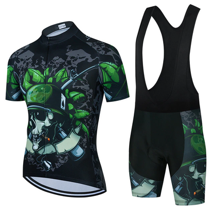 Summer Road Sportswear Cycling Jersey Set (Short Sleeve x Bib Shorts)