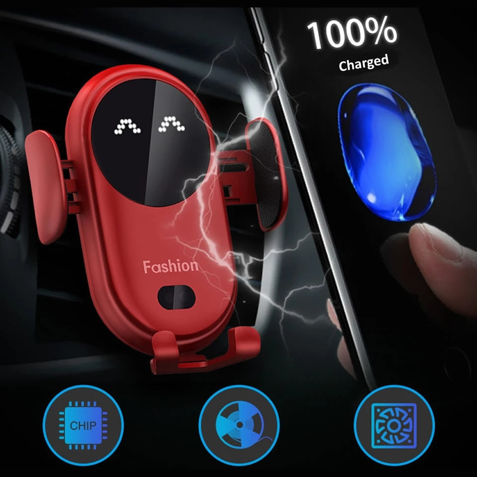 Wireless Auto-Sensor Car Phone Holder Charger