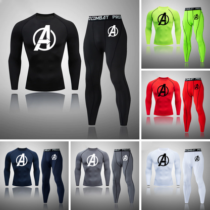 Men's Compression Assemble Heroes Thermal Quick Dry Underwear Full Set