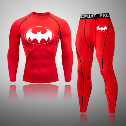 Men's Compression Bat Hero Thermal Quick Dry Underwear Full Set