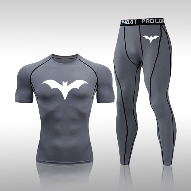 Men's Compression Bat Muscle-fit Quick Dry Short Sleeve x Long Pants